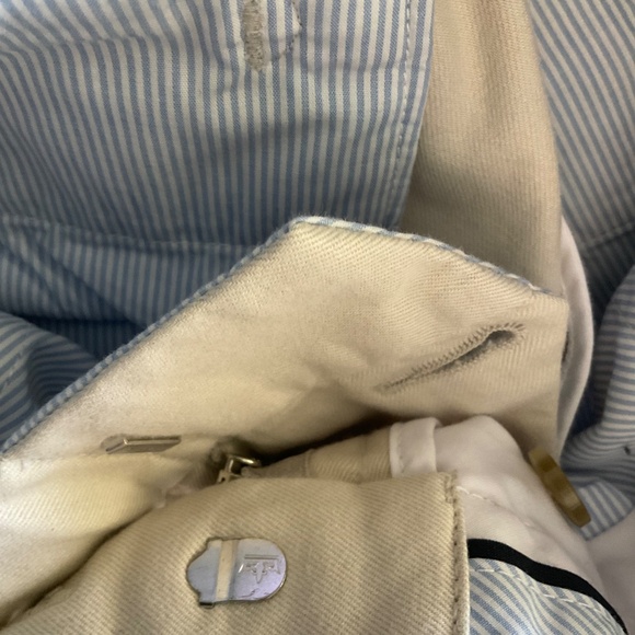 Peter Millar Pants Chino Pima Cotton flat front light Beige Stone size 38 Golf - Picture 5 of 16